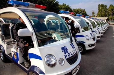 Luoding Public Security Bureau patrol electric vehicles delivered to the scene